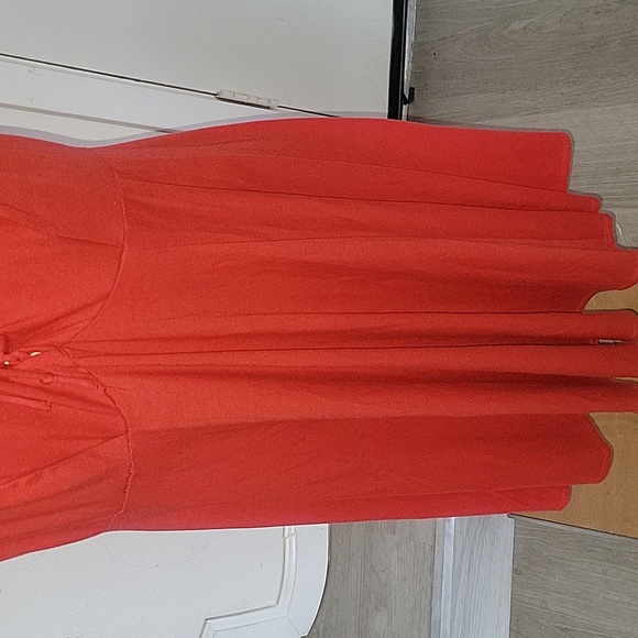 TORRID Red Jersey Lace Up Skater Dress 00 M short sleeve Flowy Summer Beach Coas - Picture 4 of 7